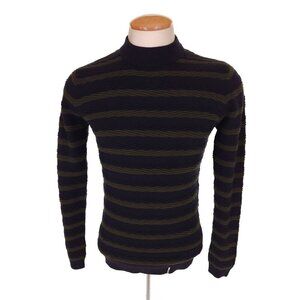 ANERKJENDT Akrico Sweater Size S Mens Blue Green Rolled Cable Knit 9519224